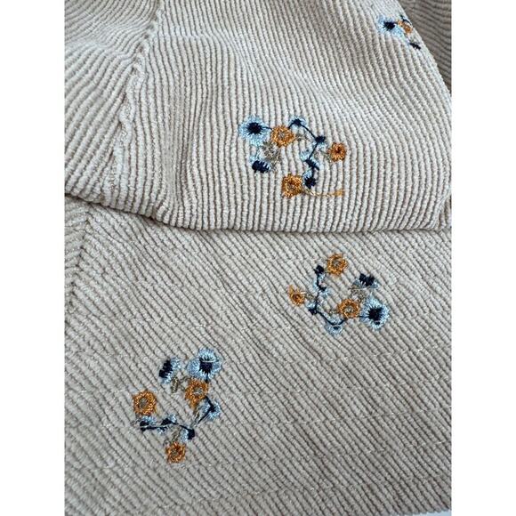 Tan Corduroy Floral Bucket Hat Girls One Size - Picture 4 of 6